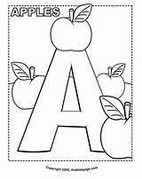 Coloring Pages Printable Colouring Kids Sheets Preschool Printables Apple Letter Visit Apples Alphabet Kindergarten sketch template