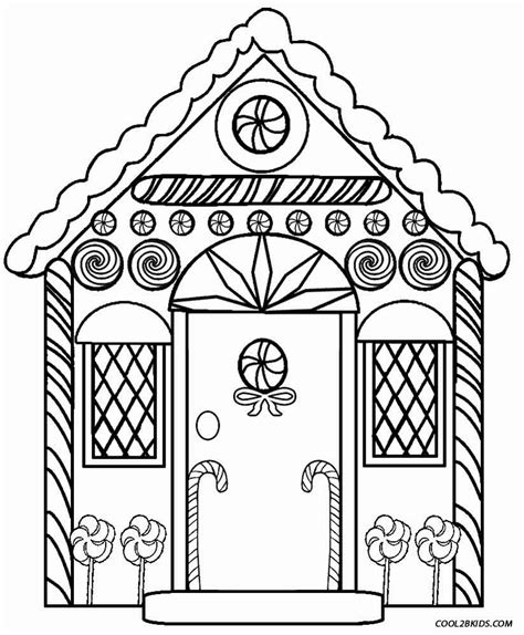 gingerbread house coloring pages    print