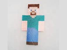 Minecraft Full Body Steve made with Perler Beads on