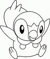 Coloring Piplup Pages Comments Colouring sketch template