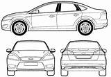 Ford Mondeo Blueprints 2007 Sedan Iii Car Outlines Templates Door sketch template