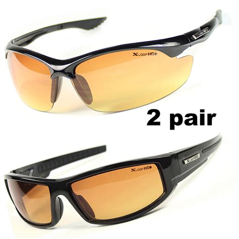 sport wrap hd night driving vision sunglasses yellow high definition