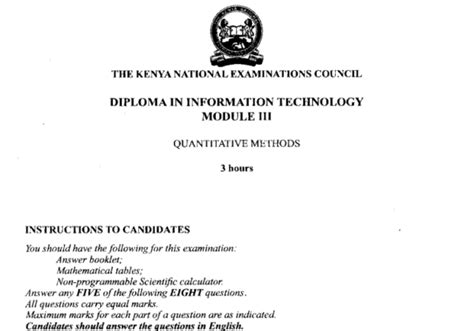 diploma  ict module  knec  papers newsspotcoke