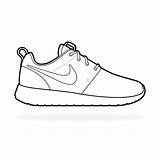 Nike Roshe Sketch Shoes Template Sketches Pages Coloring Paintingvalley Templates Behance sketch template