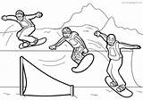 Snowboarding Coloring Pages Print Books sketch template