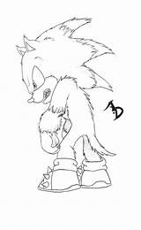 Sonic Werehog Werewolf Sheets Absolutedream Coloringfolder sketch template