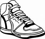 Sneakers Clip Sneaker Clipground Cliparts sketch template