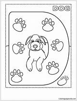 Letter Dog Pages Coloring sketch template