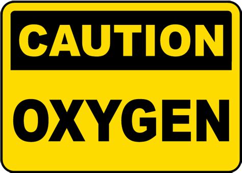 caution oxygen sign   safetysigncom