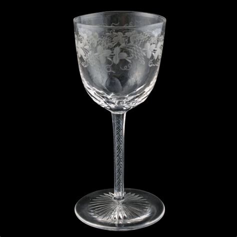 antique wine glasses victorian engraved wine glasses