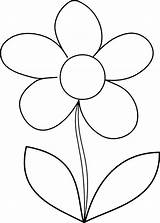 Flower Coloring Draw Daisy Big Drawing Pages Flowers Print Easy Simple Clipart Color Outline Drawings Lilac Printable Kids Cliparts Colornimbus sketch template