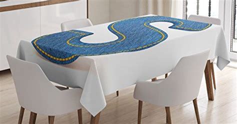 letter s tablecloth by ambesonne retro style denim letter