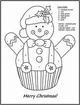 Christmas Coloring Numbers Color Pages Number Printables Easy Sheets Man Printable Gingerbread Snowman Merry Activity Kids Holidays Colors Worksheets Cupcake sketch template