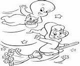 Coloring Pages Casper Ghost Wendy Kids sketch template