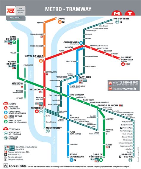 Metro Lyon Plan Des 4 Lignes De Métro Prix Et