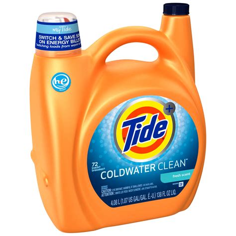 tide laundry detergent coldwater clean high efficiency liquid fresh