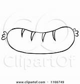 Sausage Coloring Clipart Royalty Grilled Outlined Cartoon Toon Hit Vector Designlooter Illustrations 49kb 470px sketch template