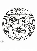 Coloring Symbols Mexican Mesoamerica Pages Aztec Kids African Designlooter Masks Mayas Pattern Printable Book America Color Mask Sun Vintage 98kb sketch template