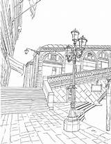 Drawing Coloring Venice City Adults Book Atlanta Skyline Getdrawings Pages Italy Perspective Issuu Printable Adult Cityscape sketch template