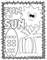 Fun Color Sheet Summer Sun Coloring Pages Worksheets Preschool Kids Printable Kindergarten Menu Choose Board sketch template