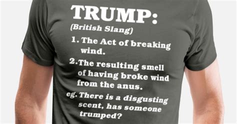 anti trump funny british slang t shirt men s premium t shirt
