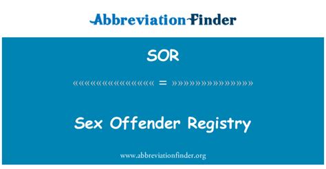 definition sor sex täter registrierung sex offender registry