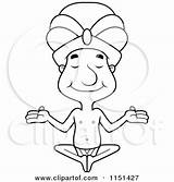 Clipart Swami Turban Man Closed Eyes Sitting Royalty Cartoon Clipground His Small Coloring Preview Clip sketch template