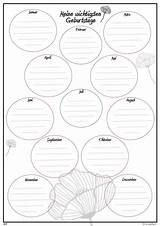 Geburtstagsliste Jahreskalender Grau Mohnblume Helpfully Basteln sketch template