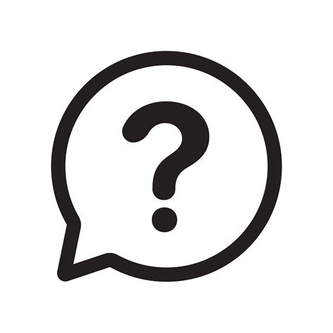 question mark icon  outline speech bubble isolated flat design vector