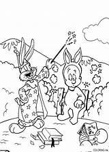 Bunny Bugs Coloring Pages Elmer Fudd Para Book Colorear Da Dibujos Colouring Busg Colorare Printable Cartoon Magician Daffy Duck Pintar sketch template