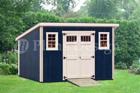 shed plans    deluxe modern roof style dm