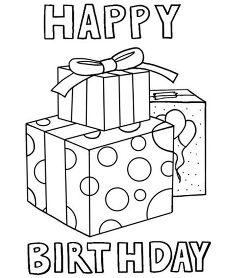 happy birthday coloring pages images  pinterest happy  day
