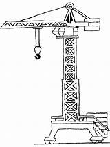 Pages Hoisting Crane Coloring Printable sketch template