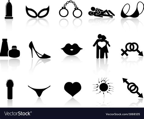 Black Sex Icons Set Royalty Free Vector Image Vectorstock Free Hot