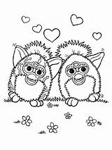 Furby Coloring Pages Furbie Getcolorings Getdrawings Popular sketch template