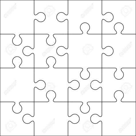 jigsaw puzzle blank template  cutting guidelines  blank jigsaw