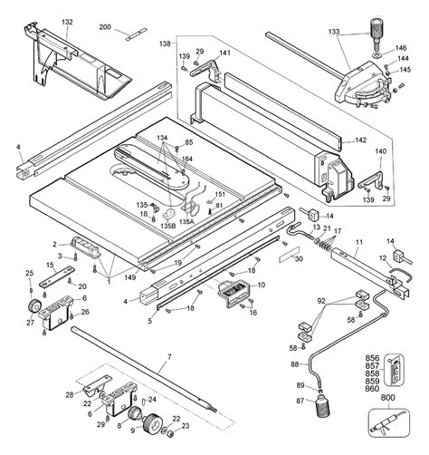 buy dewalt dw type   table  replacement tool parts dewalt dw type  diagram