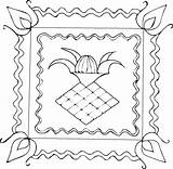 Rangoli Muggulu Coloring Diwali Designs Sankranthi Dots Pages Sketch Kalash Sankranti Pattern Paintingvalley Patterns sketch template