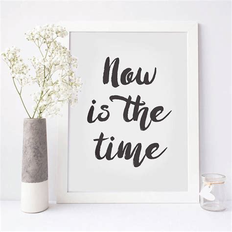 time inspirational print    words