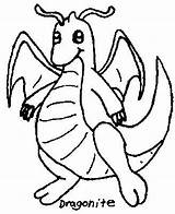 Dragonite Coloring Pages Getcolorings Printable Getdrawings sketch template