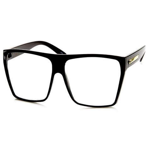 Super Oversized Eyeglasses Flat Top Square Clear Lens Glasses Frames