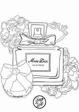 Coloring Pages Perfume Dior Chanel Coloriage Miss Bottle Parfum Colouring Coco Book Dessin Adulte Printable Colorier Drawing Zen N5 Adult sketch template