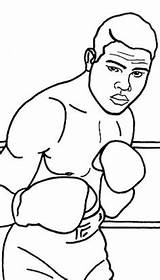 Boxing Coloring Pages Boxer Printable Sport Sports Drawing Kids Sheets Louis Joe Male Color Fall Kangaroo Online Sketch Colors Clip sketch template