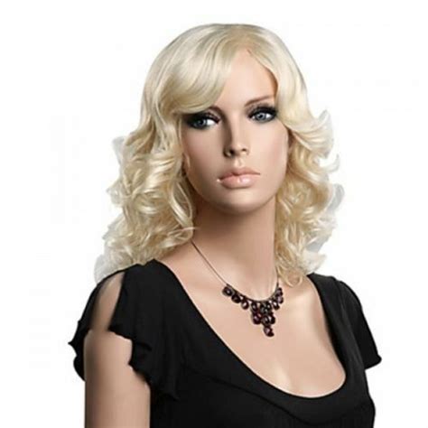 Towheaded Long Capless Heat Resistant Synthetic Stylish Wavy Blonde