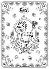 Coloring Avalor Elena Pages Isabel Printable Princess sketch template