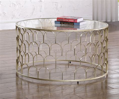 Finn Coffee Table 225 Gold Tone Steel Base By Meridian W