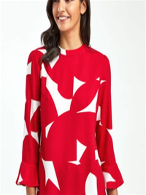 buy  women red white printed top tops  women  myntra