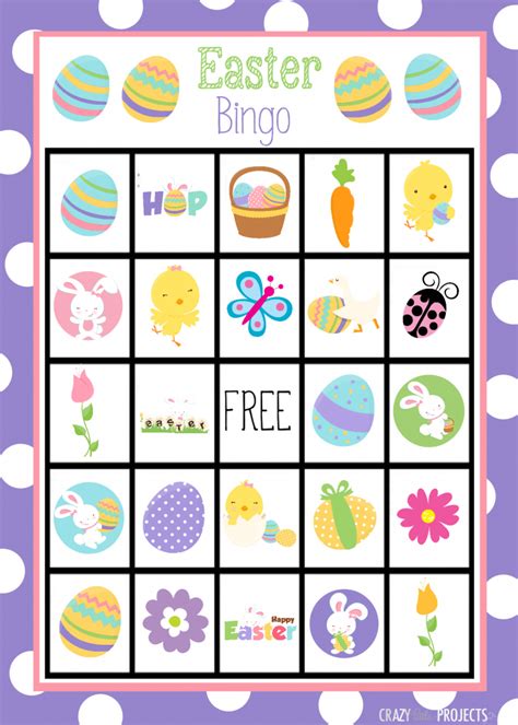 easter bingo game crazy  projects