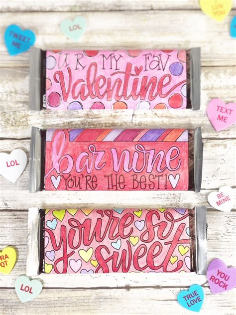 printable candy bar wrappers  valentines day