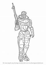 Mass Effect Draw Garrus Drawings Drawing Vakarian Learn Paintingvalley Step sketch template
